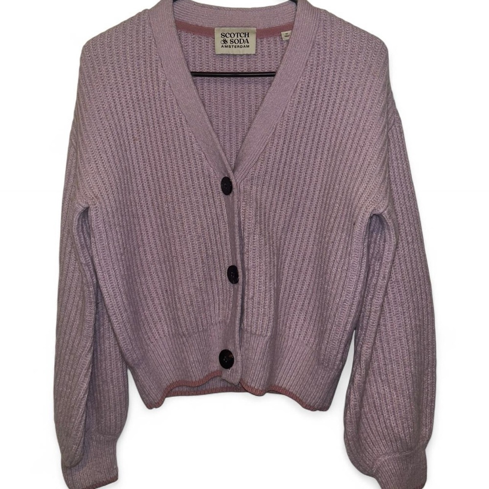 Scotch & Soda Light Purple Cardigan Sweater - Picture 2 of 8